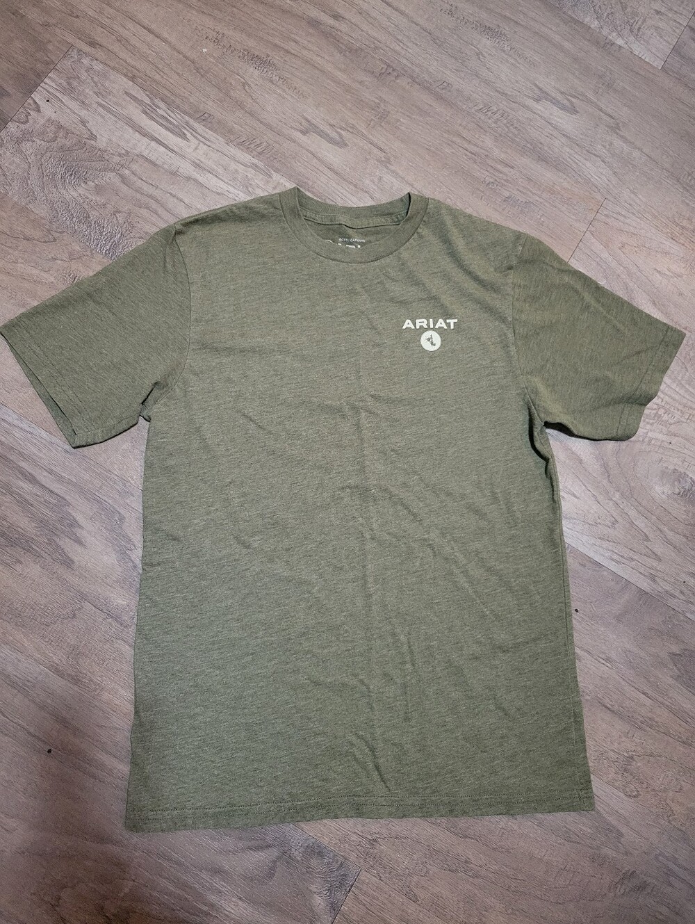 Ariat Boys's Western Olive Green Logo Short Sleeve Tee. GUC